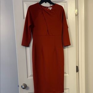 Elegant Rust Dress, New York and Company- worn 1 time